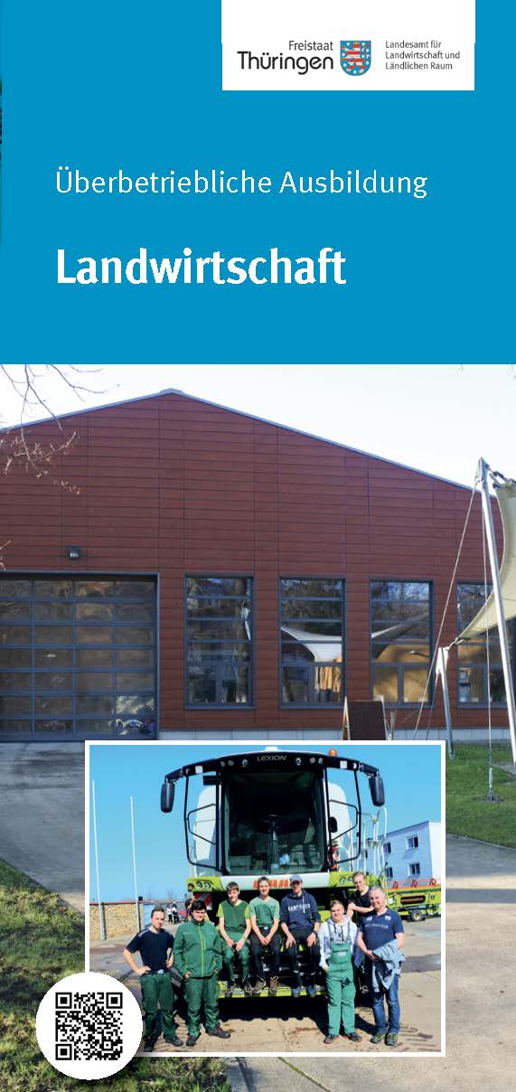 Deckblatt des Flyers Überbetriebliche Ausbildung Landwirtschaft