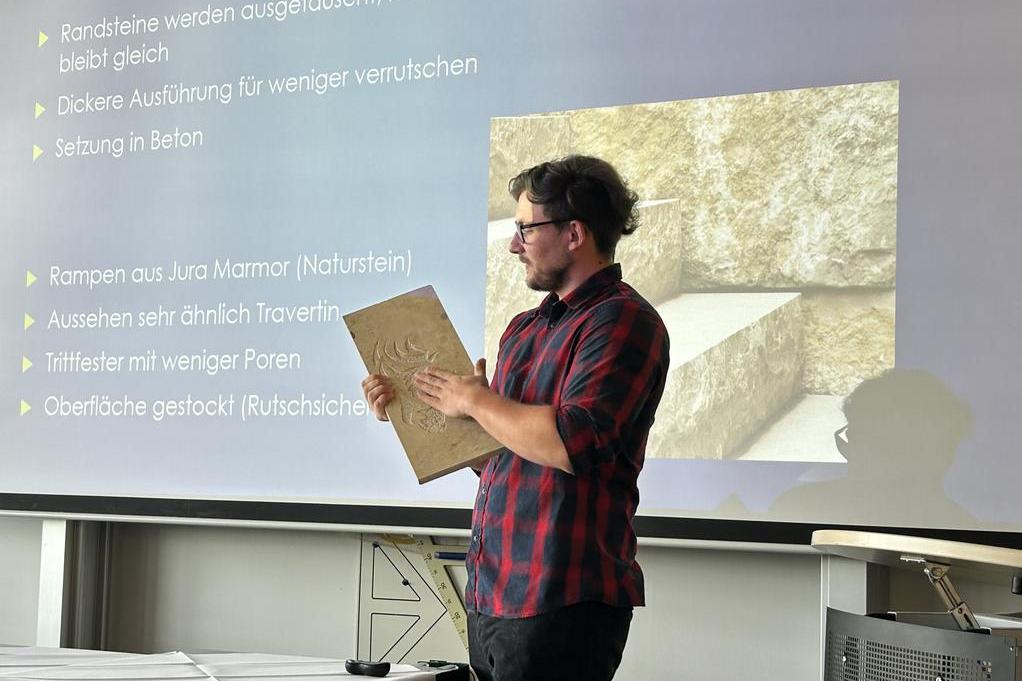 Während eines Vortrages