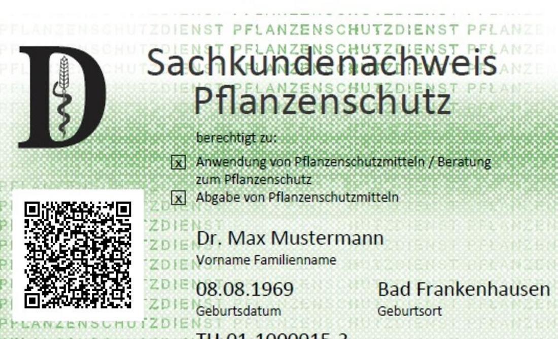 Sachkundenachweis Pflanzenschutz