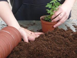 Topfen mit der Hand