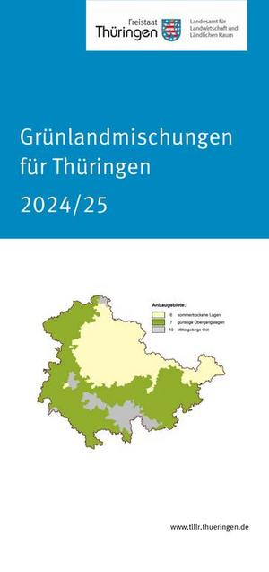 Faltblatt Grünlandmischungen für Thüringen