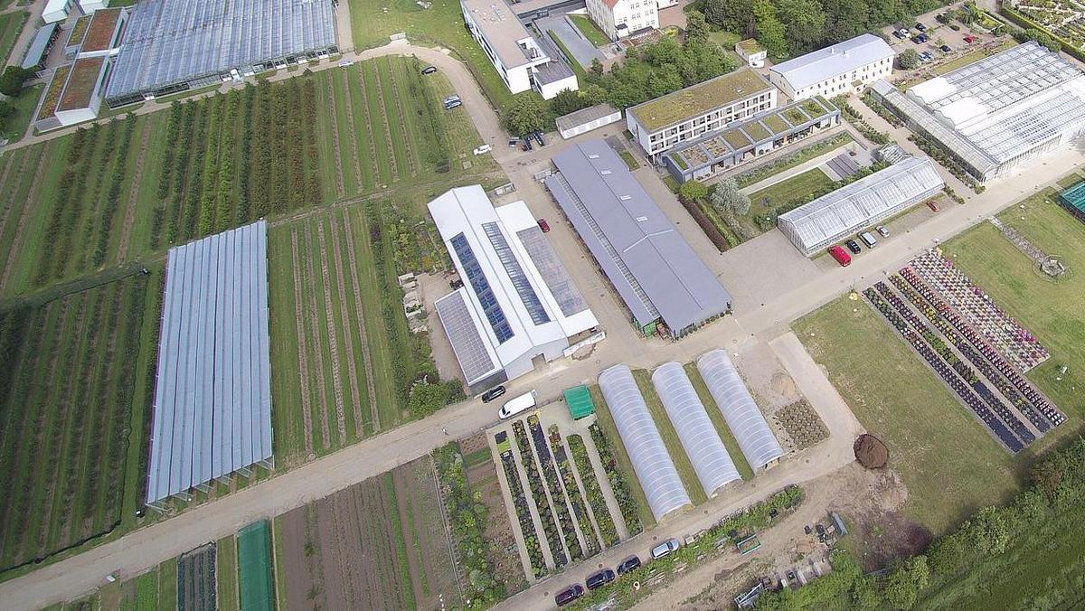 Gelände des Lehr- und Versuchszentrums für Gartenbau in Erfurt