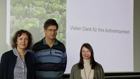 Martina Schmücker und Jörg Breitbarth (beide TMIL) und Andrea Spirkaneder (LWG Bamberg)