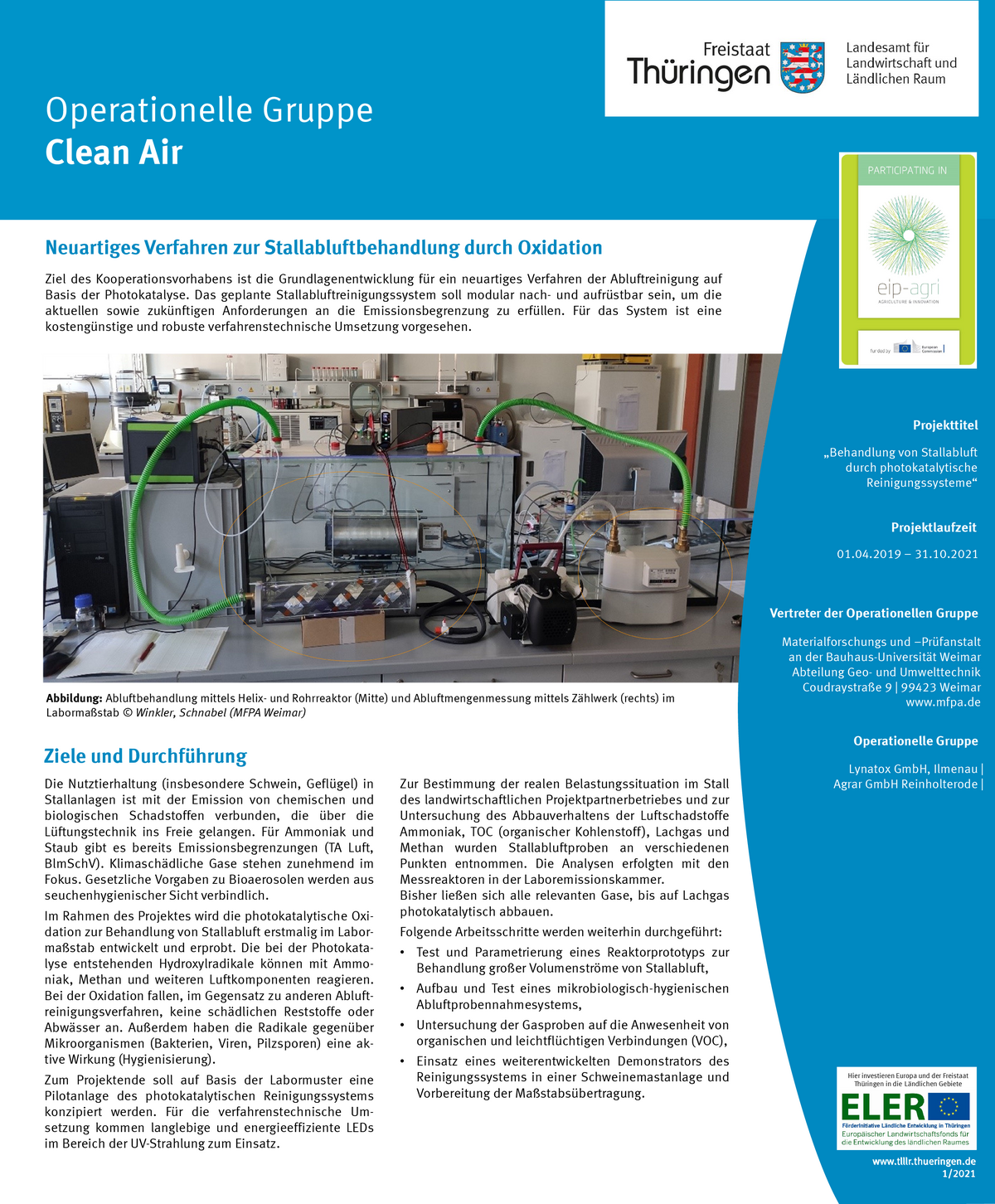 Poster zum LFE-Projekt Clean Air
