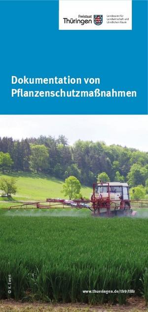 Titelseite des Flyers Dokumentation von Pflanzenschutzmaßnahmen