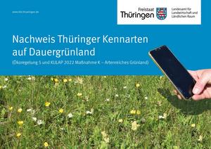 Titelbild der Broschüre Nachweis Thüringer Kennkarten auf Dauergrünland