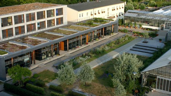 Draufsicht Gelände und Gebäude Fachschule