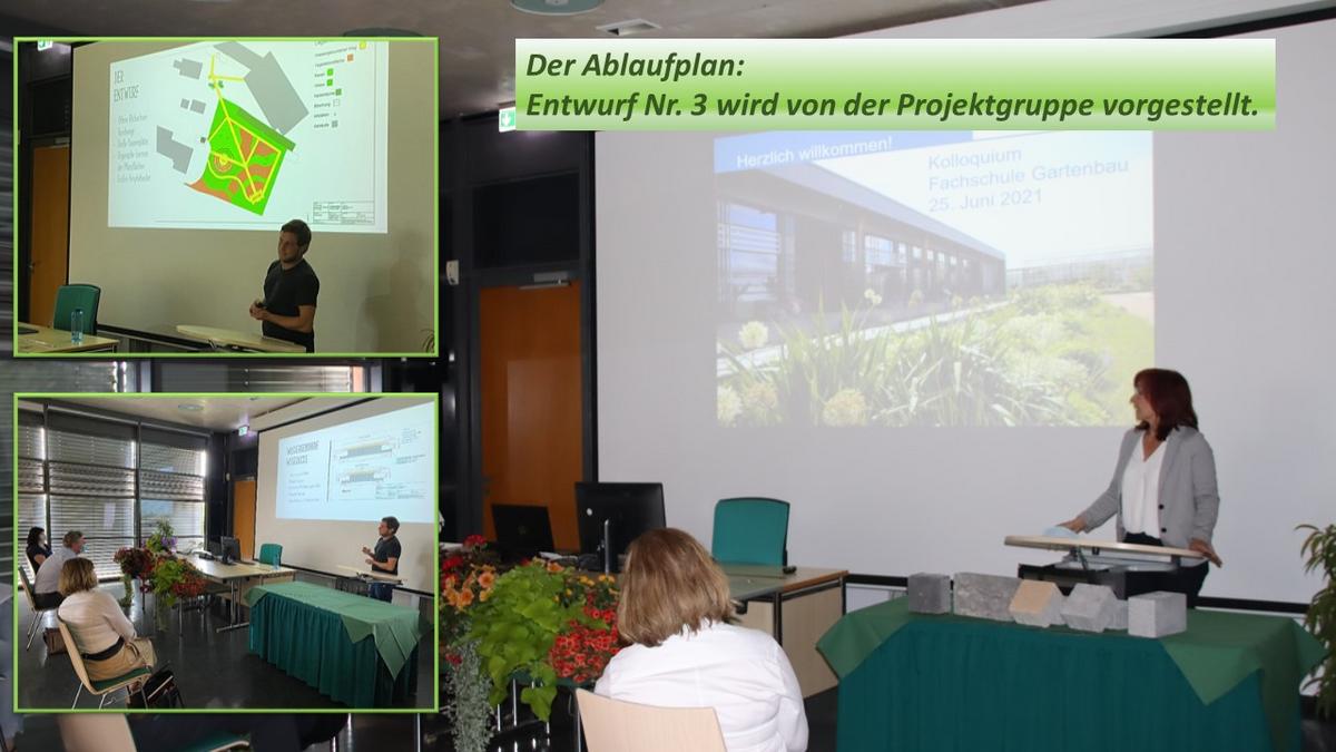 Schülergruppe verteidigt Projektarbeit vor Gremium