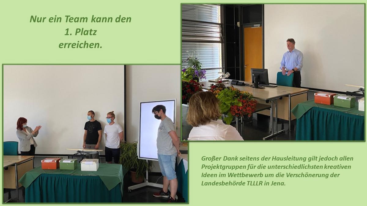 Gewinnerschülergruppe wird ausgezeichnet