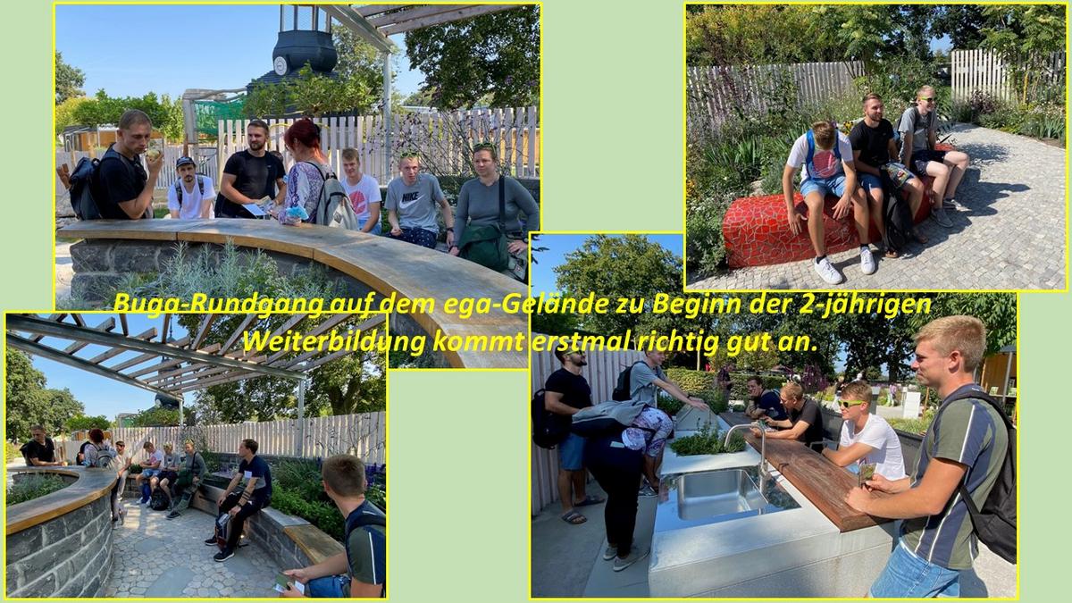 Techniker auf der Buga zur Exkursion
